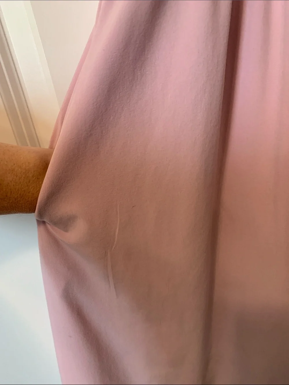 Athleta Elation Hybrid V-Neck dress with bra and pockets in Begonia Pink Size L - Picture 10 of 11
